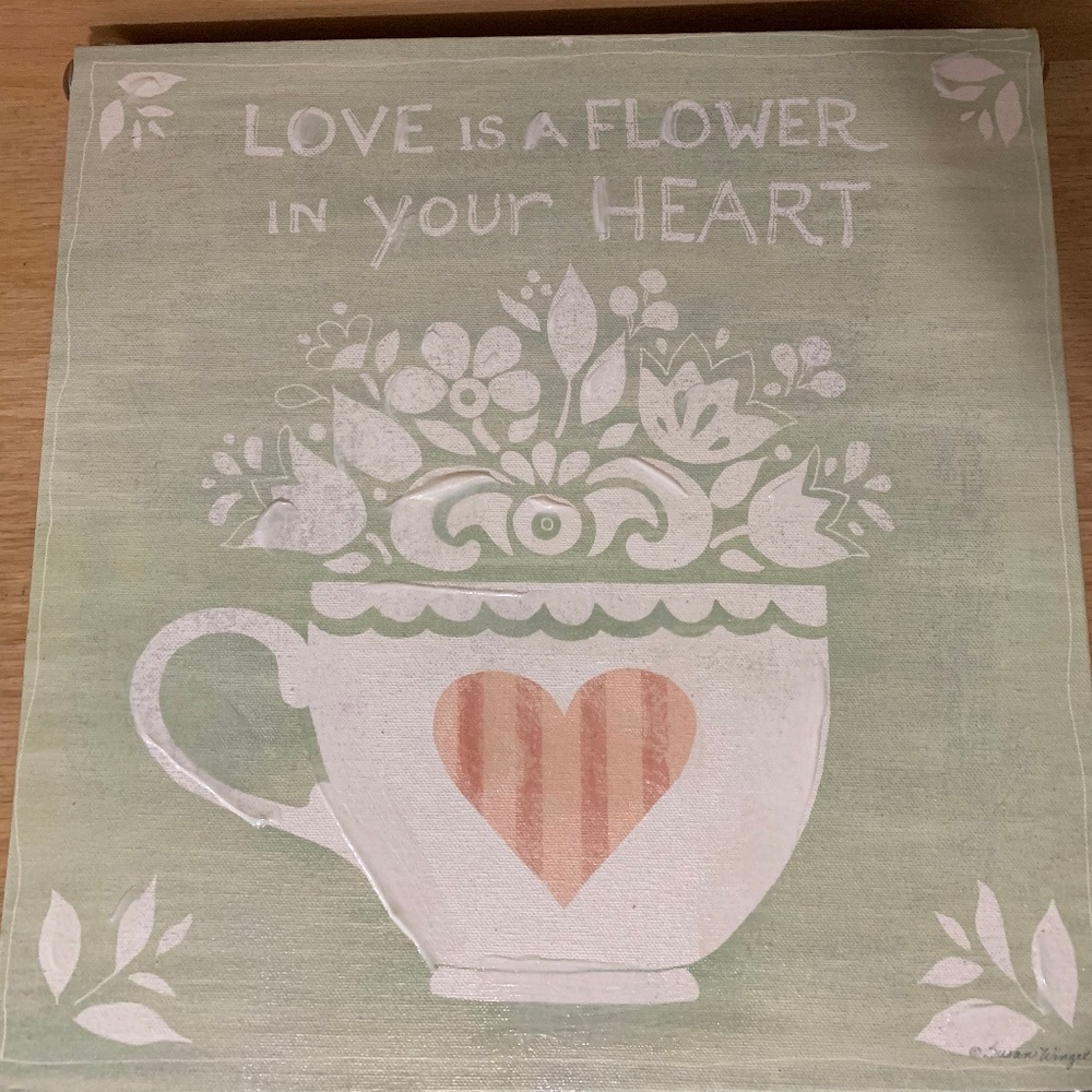 Love is a flower in your heart decor